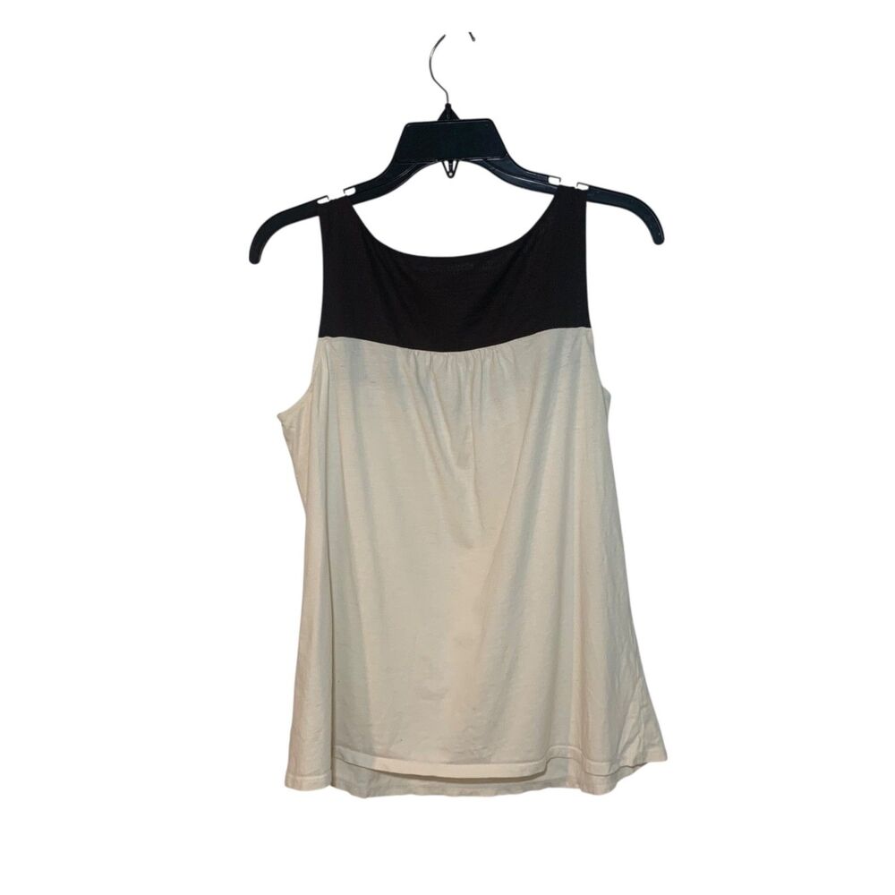 New York and Company Womens Brown and Cream Tank Top M Beadwork Boho Western - Picture 4 of 4